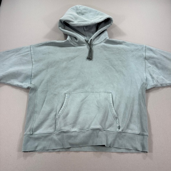 TNA Hoodie Women's Size 3 Sage Green Oversized Fleece Pullover Outdoor Cozy - Picture 2 of 6